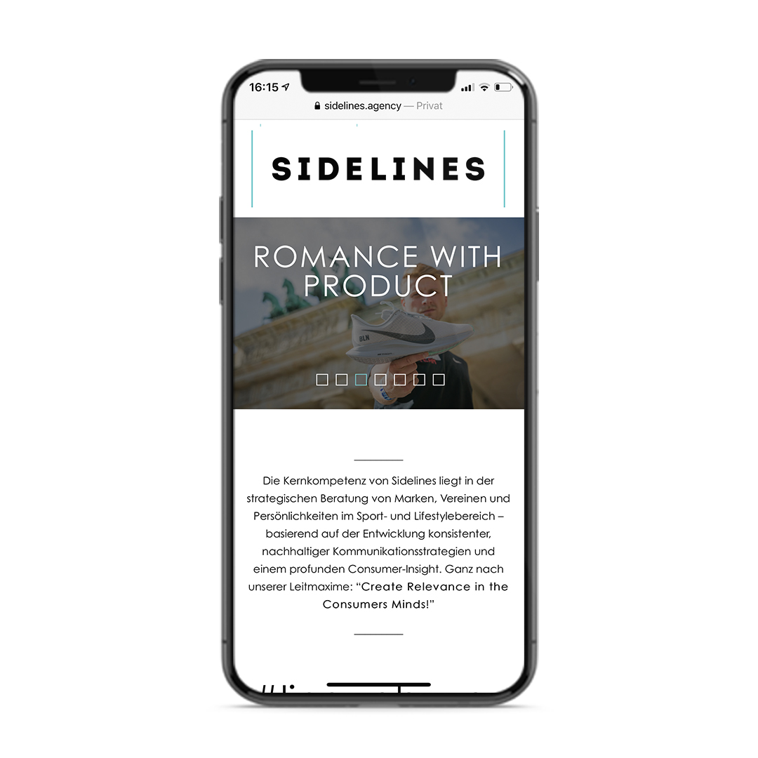 Sidelines Agency Website